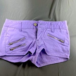 Zipper short shorts size 24